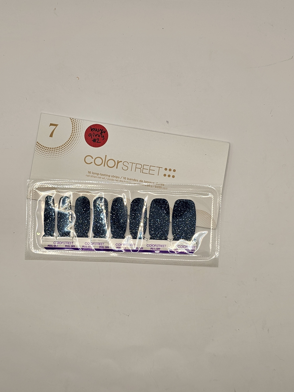 Color Street Night Is Young Navy Glitter Nail Strips NWT
